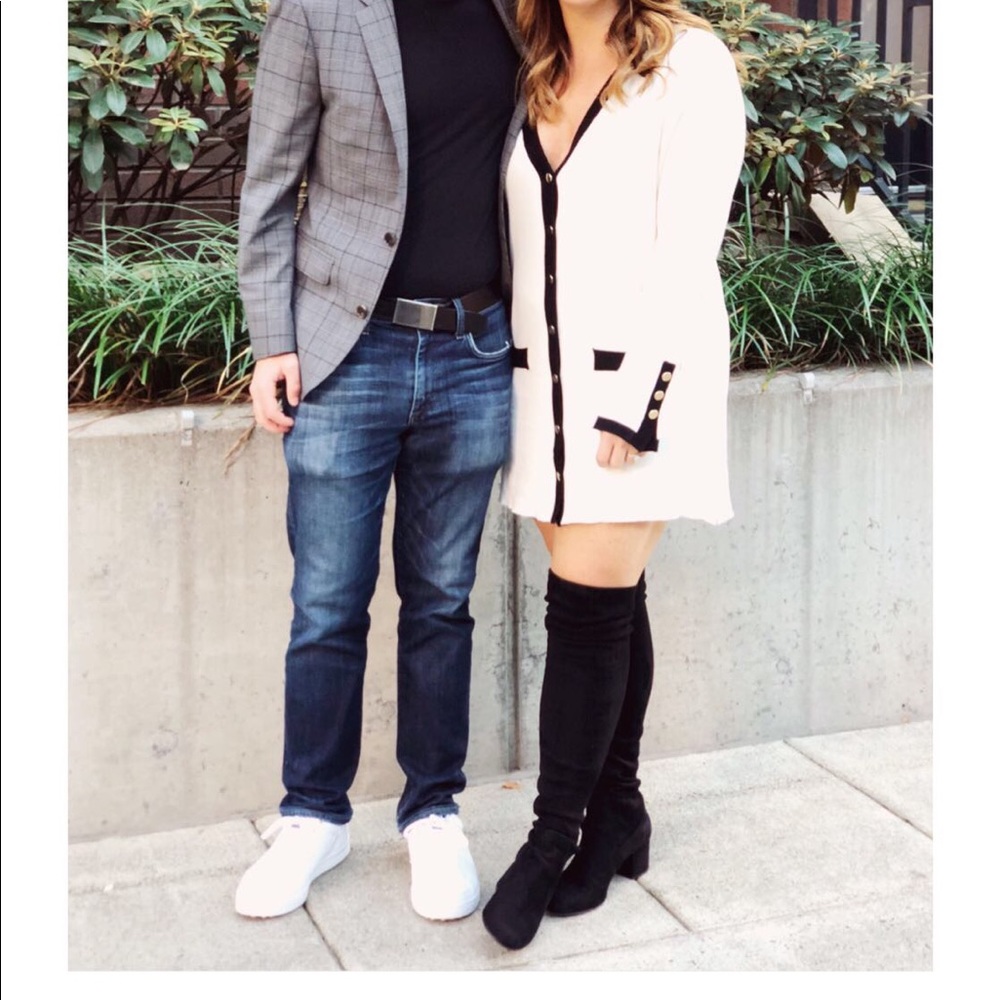 Zara Cardigan Dress with Gold Buttons